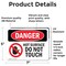 Signmission Hot Surface Sign, 5 in H x 7 in W, Vinyl Decal, Hot Surface Do Not Touch OS-2PACK-DS-D-57-L-2231 - alternate 6